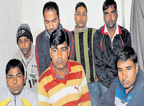 The seven convicts who were awarded death sentence in the gang-rape-cum-murder case in Rohtak on Monday. PTI