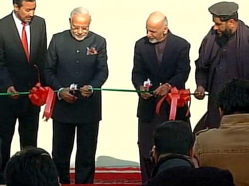 Prime Minister Narendra Modi arrives in Kabul. Courtesy: Courtesy: ANI