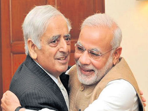 PDP-BJP government took the reins of power in J&K on March 1 with PDP patriarch, Mufti Mohammad Sayeed taking oath as chief minister.