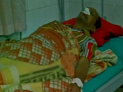 Injured persons in Siliguri (WB) brought to hospital, given medical treatment. Courtesy: ANI