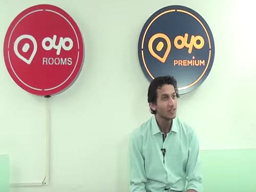 Ritesh Agarwal, the founder and CEO of OYO Rooms, screen grab