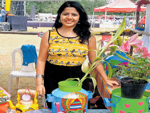 pretty Seema with some of their products.