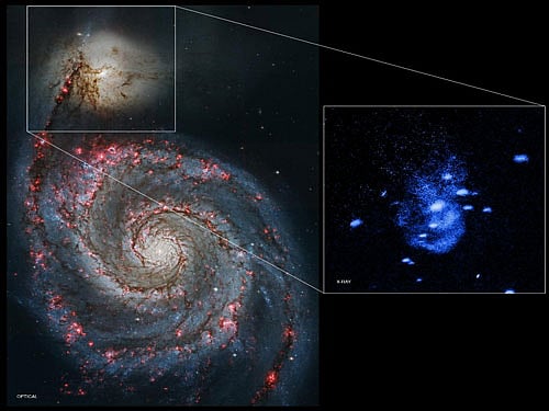 Chandra space observatory finds burping supermassive black hole