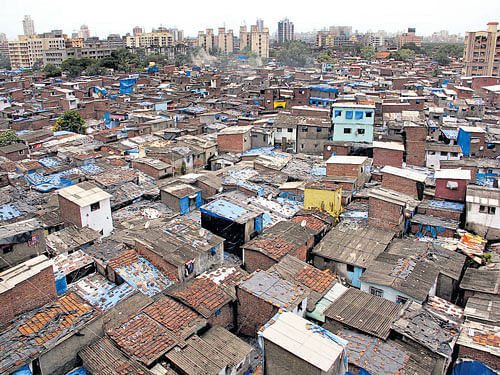 Dharavi slum in Mumbai.