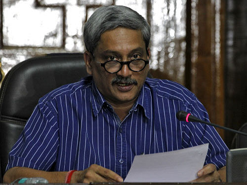 Parrikar said, after Kashmir, the terrorists have targeted the airbase. However, the country is safe in the hands of this government.  reuters file photo