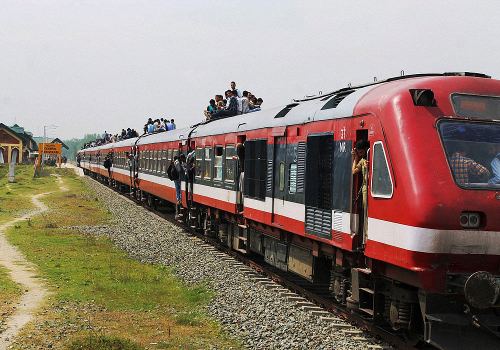 According to the data, the passenger fare for the 303 km distance between Delhi and Jaipur in general class is Rs 105, which can be compared with the mobile Internet pack of 500 MB. The travel from Delhi to Dehradun is at present costing Rs 105 in the unreserved general class, less than the cost of one kg of refined oil. PTI File Photo.