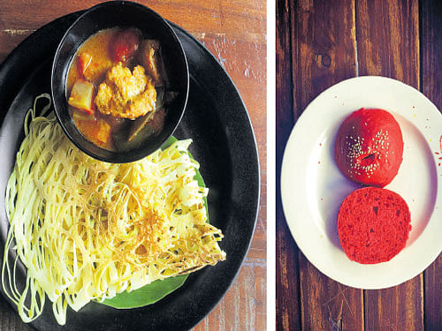 Restauranteurs are forecasting predominance of healthy food options for this year. (Left) 'Roti Jalal' from'Nasi and Mee' and (right) 'Beet Burger' fromSmally's Restocafe