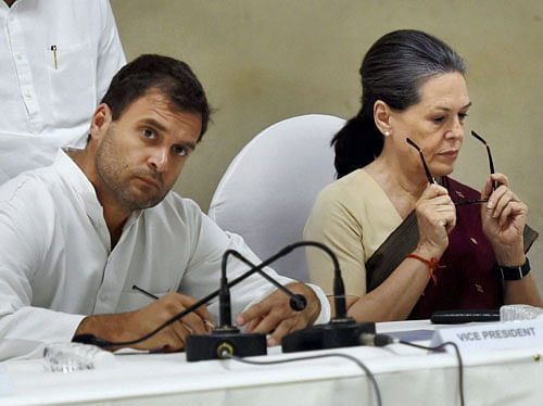 Rahul Gandhi and Sonia Gandhi. PTI file photo
