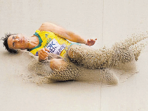 leaping kangaroo Fabrice Lapierre put behind a series of injuries to strike silver at the World Championships last year.
