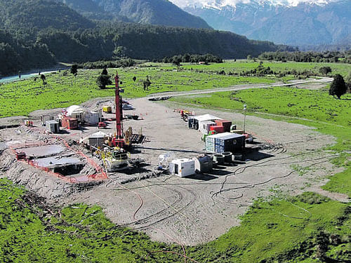 The Deep Fault Drilling Project's site in New Zealand.  Photo Credit: Julian Thompson/GNS Science