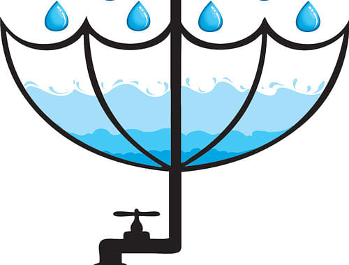 Rain Water Harvesting. DH illustration