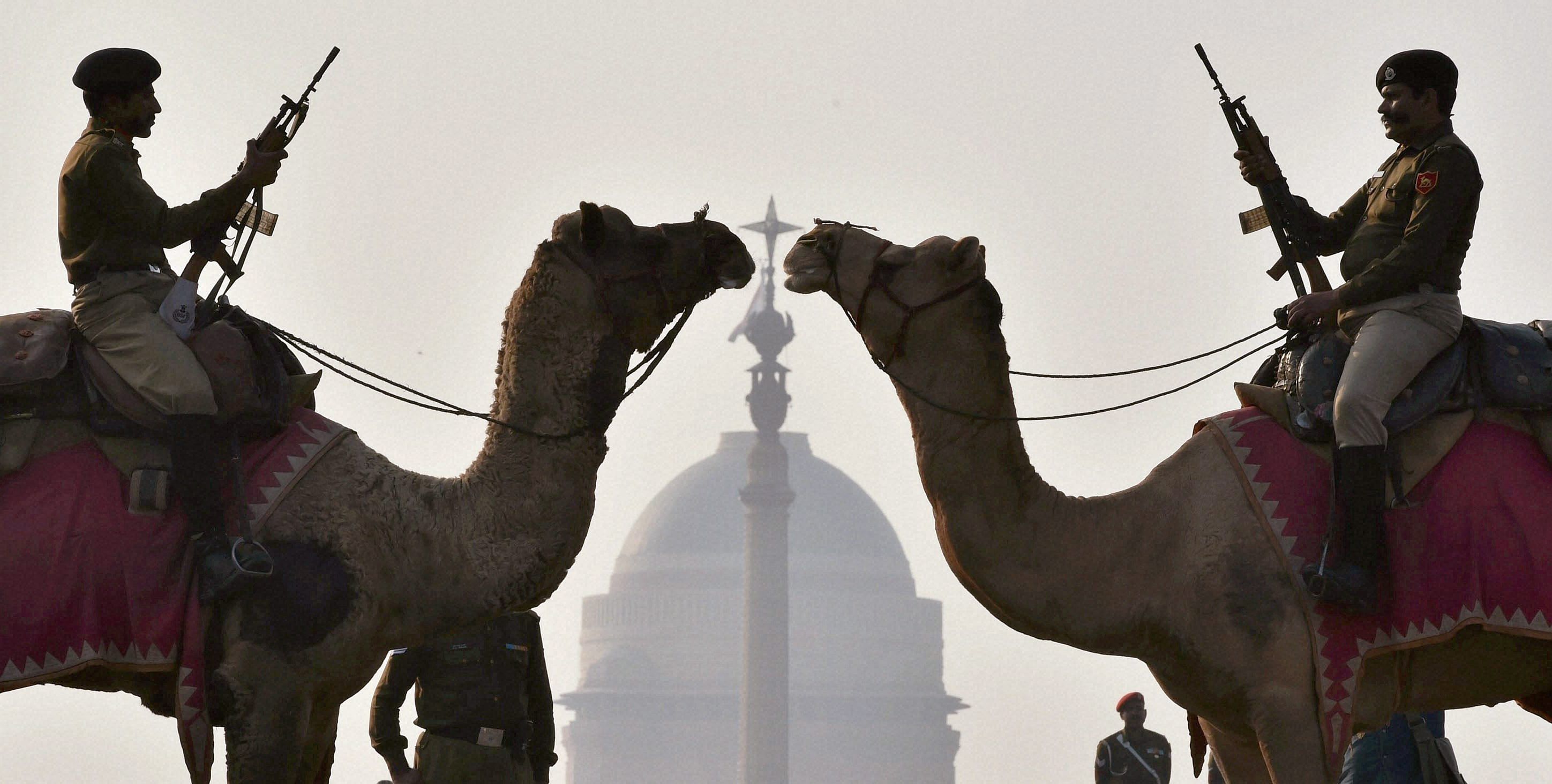 The BSF camel contingent has since been the intrinsic part of the parade at Rajpath on every January 26. pti file photo