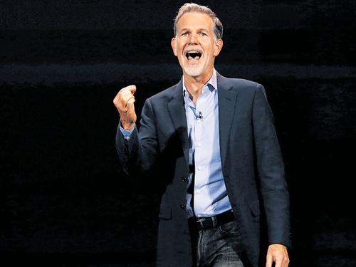 Reed Hastings, CEO of Netflix, speaks during a keynote address at the 2016 CES trade show in Las Vegas, Nevada. Reuters