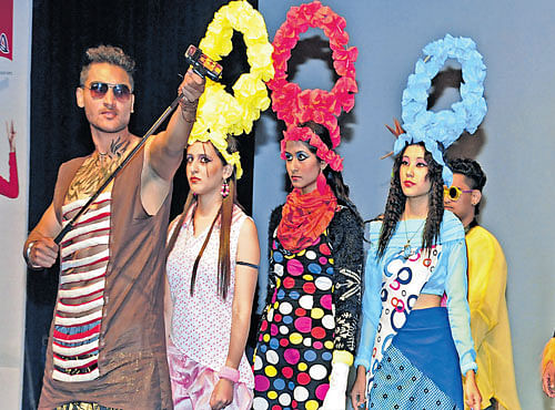 SELF-SUFFICIENT Former model Sachin Singh in self-designed outfits at a fashion event.