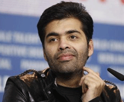 Indian Bollywood director Karan Johar speaks during the 'Unsuitable Boy' event moderated by Shobhaa De (C) during the Jaipur Literature Festival in Jaipur. Reuters File Photo