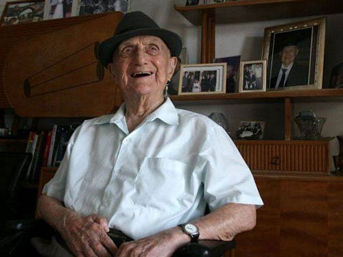 Yisrael Kristal was born in Poland on September 15, 1903, three months before the Wright brothers took the first aeroplane flight. Photo Credit: Twitter