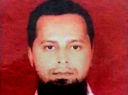 Alleged ISIS member Mudabbir Mustaq Sheikh arrested. PTI photo