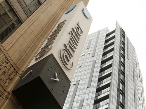 The Twitter logo is shown at its corporate headquarters in San Francisco, California, reuters file photo