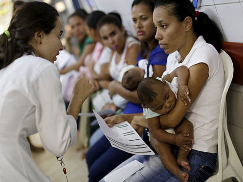 Mothers with their children, who have microcephaly, await medical care at the Hospital Oswaldo Cruz, in Recife, Brazil. Reuters photo
