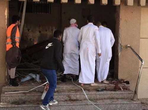 Residents said the mosque belonged to the minority Shiite community. In a written statement, the ministry said security personnel prevented two bombers from getting inside the Al-Rida mosque in the Mahasen neighbourhood of Al-Ahsa city during the main weekly prayers. Picture courtesy Twitter
