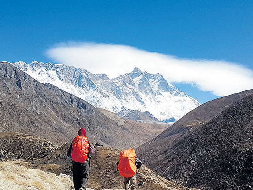 Everest base camp, as seen from Kala Pattar. PHOTOS BY AUTHOR