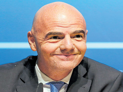 in the frame Gianni Infantino, the secretary of UEFA, is among those vying for the FIFA&#8200;president's post in the elections scheduled for February 26. afp