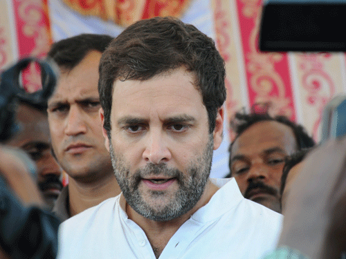 Congress vice president Rahul Gandhi today targeted the Modi government over the 'shocking attack' by police on students protesting against Hyderabad research scholar Rohith Vemula's suicide outside RSS office in Delhi. DH File Photo