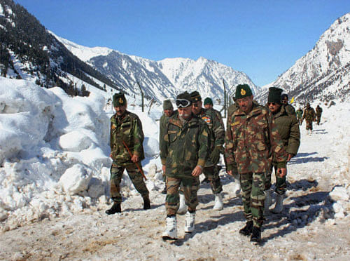 A JCO and nine jawans were trapped under the avalanche. PTI file photo for representational purpose only