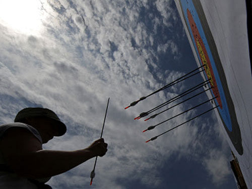 The Bhutan archery contingent also attended a practice session at the JN Complex today. The 16-member contingent, eight in compound and eight in Recurve are hopeful of a better show in this edition of the Games. Reuters File Photo for representation.
