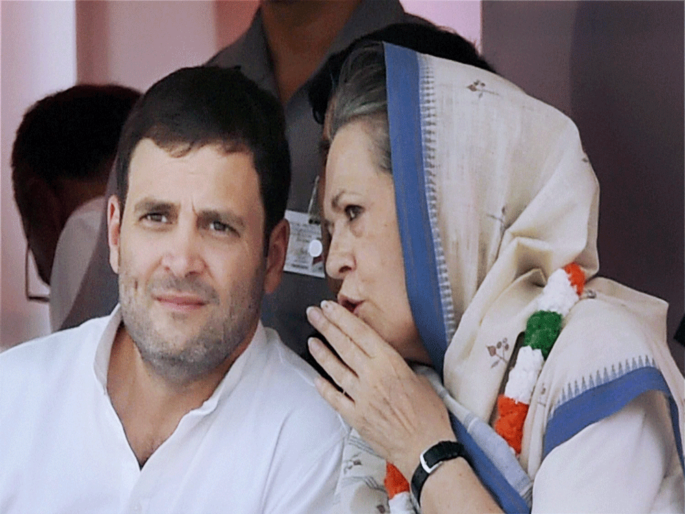 Congress leaders Sonia Gandhi and Rahul Gandhi. PTI file photo