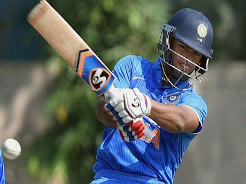 Left-handed Pant propelled India to 349 for 6 with a pulsating 111 off 96 balls with other contributions coming from Anmolpreet Singh (41), Sarfaraz Khan (76) and Armaan Jaffer (64). PTI file photo