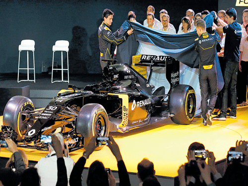 shining Renault, who are among the teams without a team principal, unveil the new Renault RS16 car. REUTERS