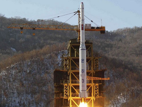 North Korea launched a long-range rocket, twitter