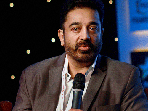 'Democracy is often touted as the only bastion of freedom of speech. It is a work in progress. Constant vigil is necessary to safeguard it,' Haasan said at the annual India Conference of Harvard University last evening. PTI file photo