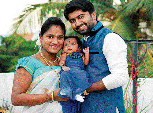 Prema and Srinivas with their daughter Shraddha.