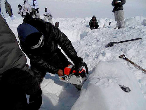 Operations for soldiers hit by avalanche, pti file photo