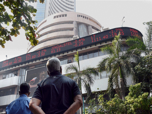 The 50-share NSE Nifty dipped below the psychological 7,300-mark by tumbling 89.05 points or 1.21 per cent to close at 7,298.20. PTI File Photo.