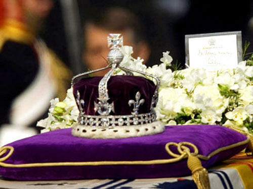 The Koh-i-Noor is one of the Crown Jewels and is now on display in the Tower of London. India has made regular requests for the jewel's return, saying the diamond is an integral part of the country's history and culture. File Photo.
