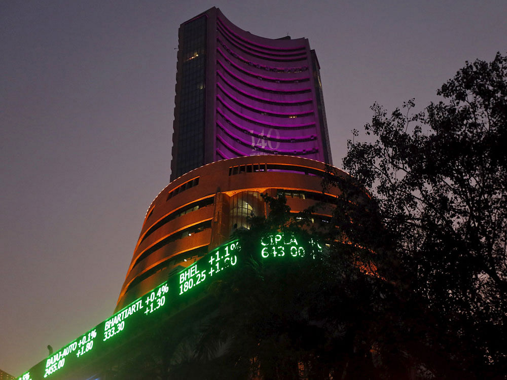 Both the indexes recorded their biggest weekly fall since July 2009 with the Sensex falling 1,630.85 points or 6.62 per cent and Nifty down 508.15 points or 6.78 per cent. Reuters file photo