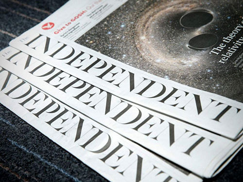 Amid falling readership, one of Britain's leading daily newspapers 'The Independent' today announced plans to go 'digital only' from next month. Twitter image