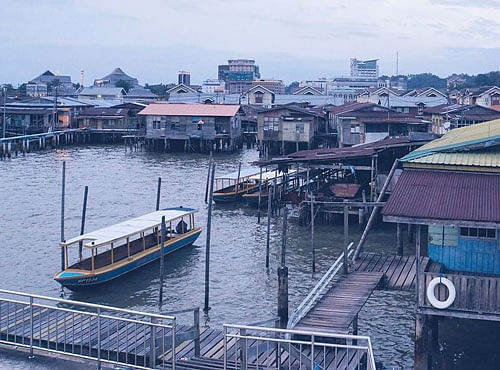 Situated over the Brunei river in the heart of the capital city, the village has over 4,000 houses, schools, police stations, clinics, markets and mosques constructed on stilts. Picture courtesy Twitter