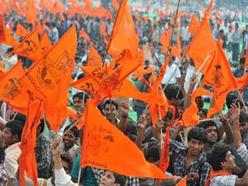 As many as 12 VHP activists were taken into preventive custody at Paradise Circle when they held a demonstration and raised slogans seeking to ban on Valentine's Day celebrations, Assistant Commissioner of Police (Saifabad Division) J Surender Reddy told PTI. DH file photo