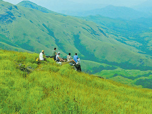 Panoramic viewsof the Kudremukhmountain range. PHOTOS BY K G PADMANABH