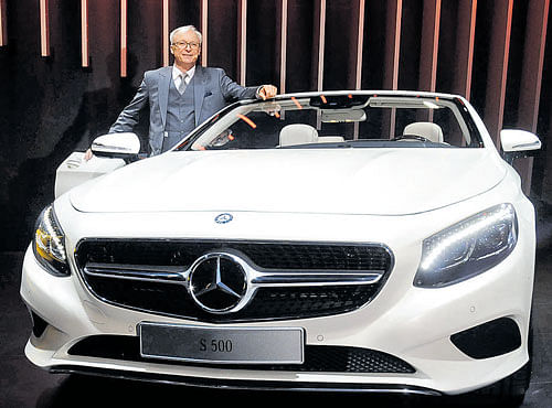 Mercedes Benz India Managing Director and CEO Roland Folger with the sleek Mercedes-Benz S-Class Cabriolet.