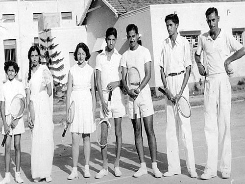 (From left) Dechu Appaiah, Malini Iyengar, Leela Eswar, Muttanna, the author, Jagannath and Noor Mohammed.