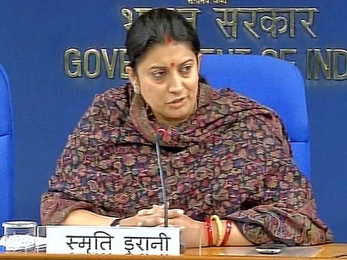 Officials said that a 'unanimous' decision to this effect was taken at a meeting of Vice Chancellors in Surajkund, which has been called by Human Resource Development Ministry led by Smriti Irani. Image courtesy ANI