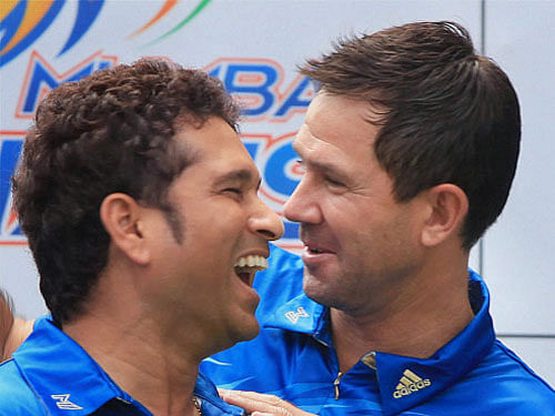 'For me, he's the greatest batsman after Don Bradman. While I hold Brian Lara in high regard because of his match-winning ability, I don't think any batsman can achieve more out of the game than Sachin has,' Ponting wrote in his forward for a book titled 'Tendulkar in Wisden: An anthology'. PTI file photo