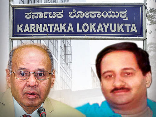 Former Lokayukta Justice Y Bhaskar Rao and his son Y Ashwin. File Photo.