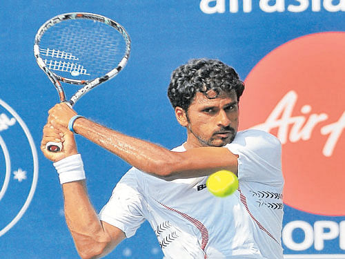 Fourth seed Myneni faded 3-6 0-6 against Frenchman Stephane Roberts in the summit clash, which was over in under an hour at the DLTA Complex. File photo