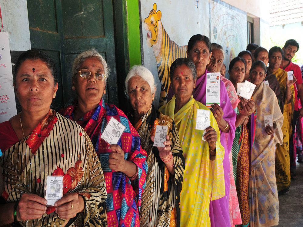 According to statistics released by the State Election Commission (SEC) on Sunday, polling in this elections has increased by 3.14 per cent compared to previous ZP and TP elections held in 2010. DH File Photo.